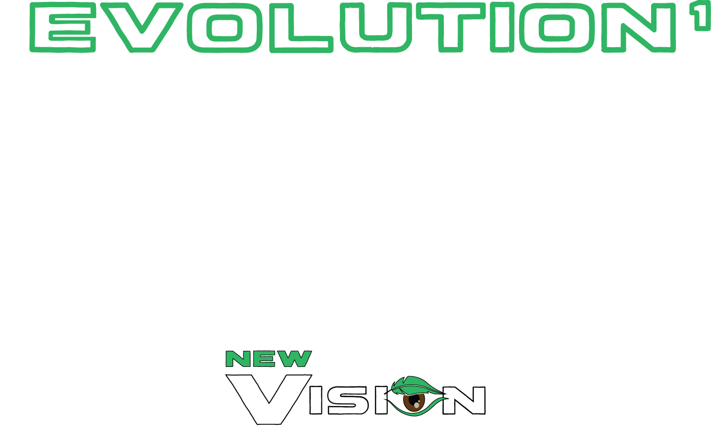 Evolution 1 Green White Logo EV1 - STICKER