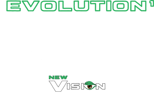 Evolution 1 Green White Logo EV1 - STICKER